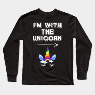 I'm With The Unicorn Birthday Party Long Sleeve T-Shirt